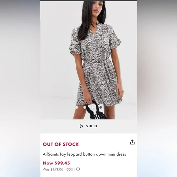 All Saints Dresses Allsaints Fay Lep Dress S Poshmark